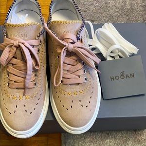 Hogan Perforated Logo Sneakers